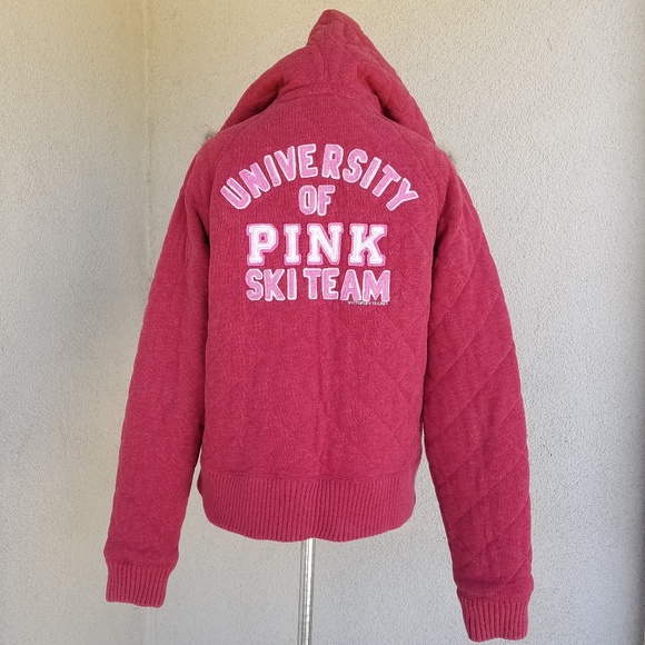 [SOLD] Pink Victoria's Secret Zip Up Jacket - Picture 5 of 8